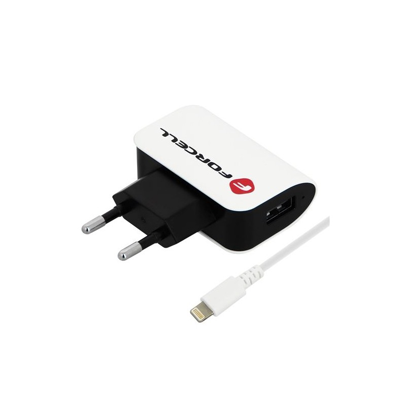 Chargeur secteur iPhone 5W - Connecteur USB vers Lightning - Forcell