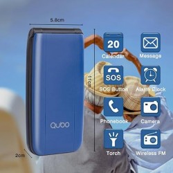 Mobile QUBO NEONW - Senior - 128 MB - 4G - Bleu